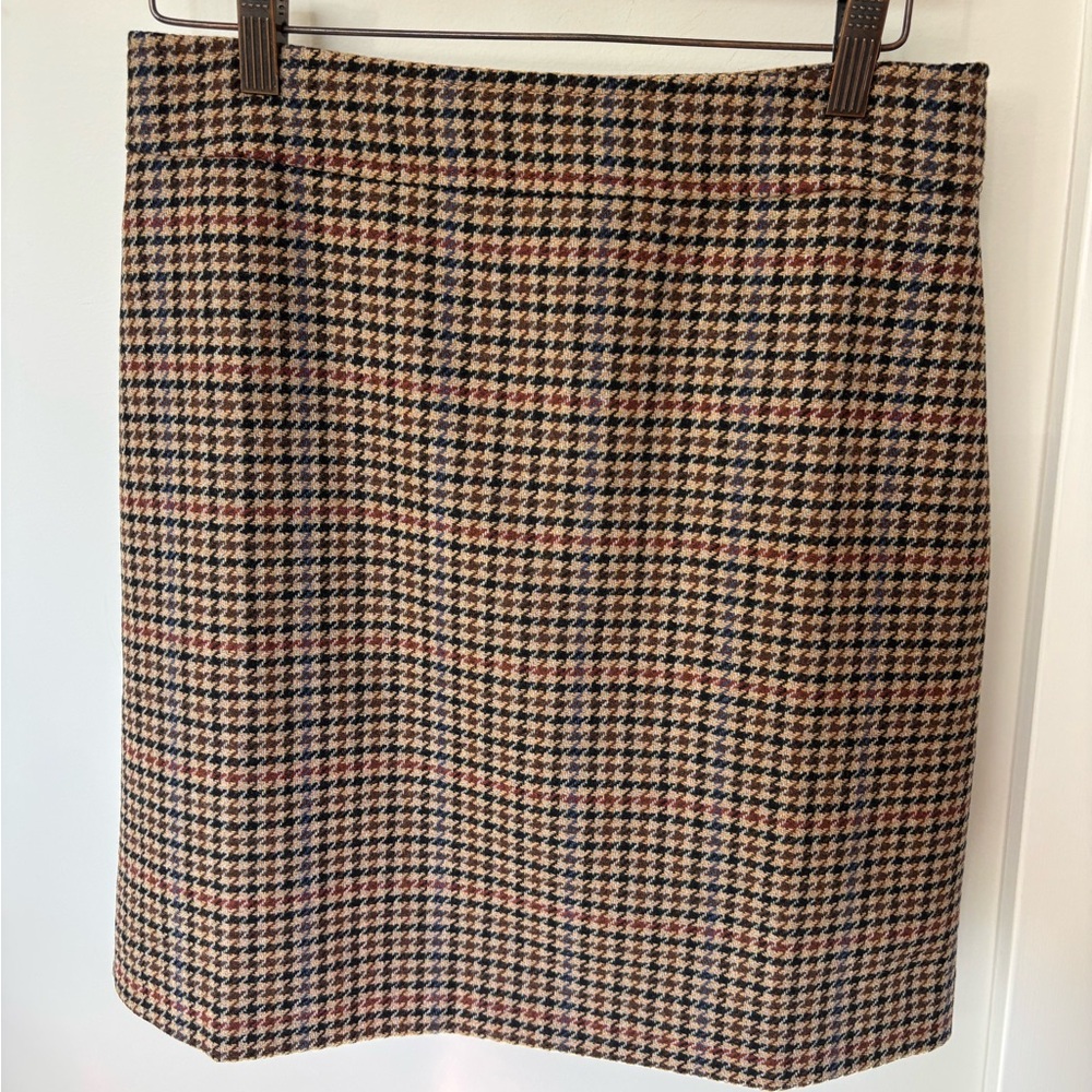 JCrew Houndstooth Mini/A-line skirt NWT, size 6